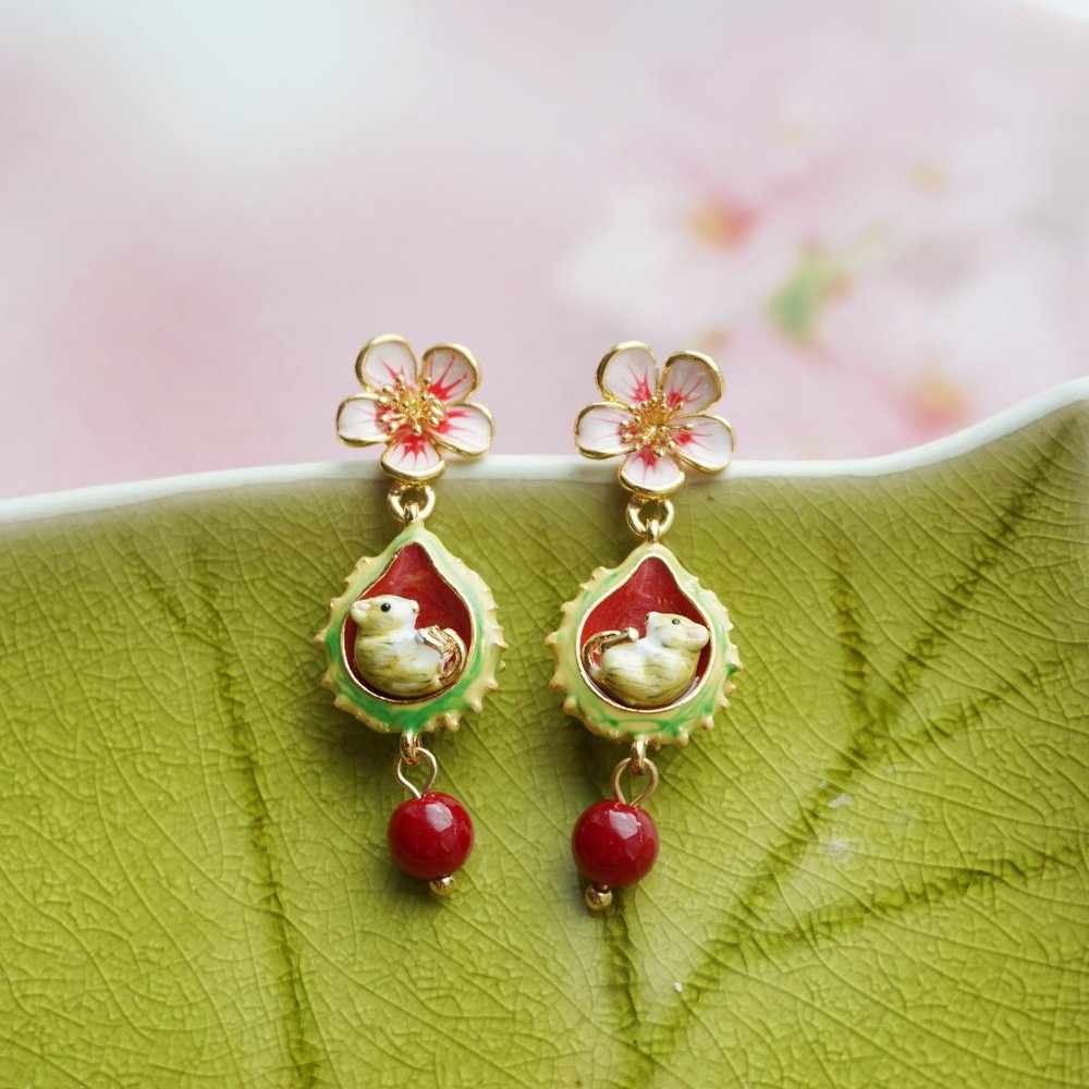 NWT cute Bill skinner Mouse earrings